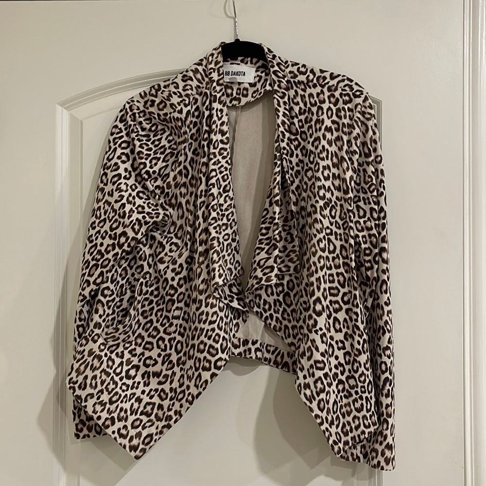 BB Dakota Animal Print Open Jacket/Cardigan